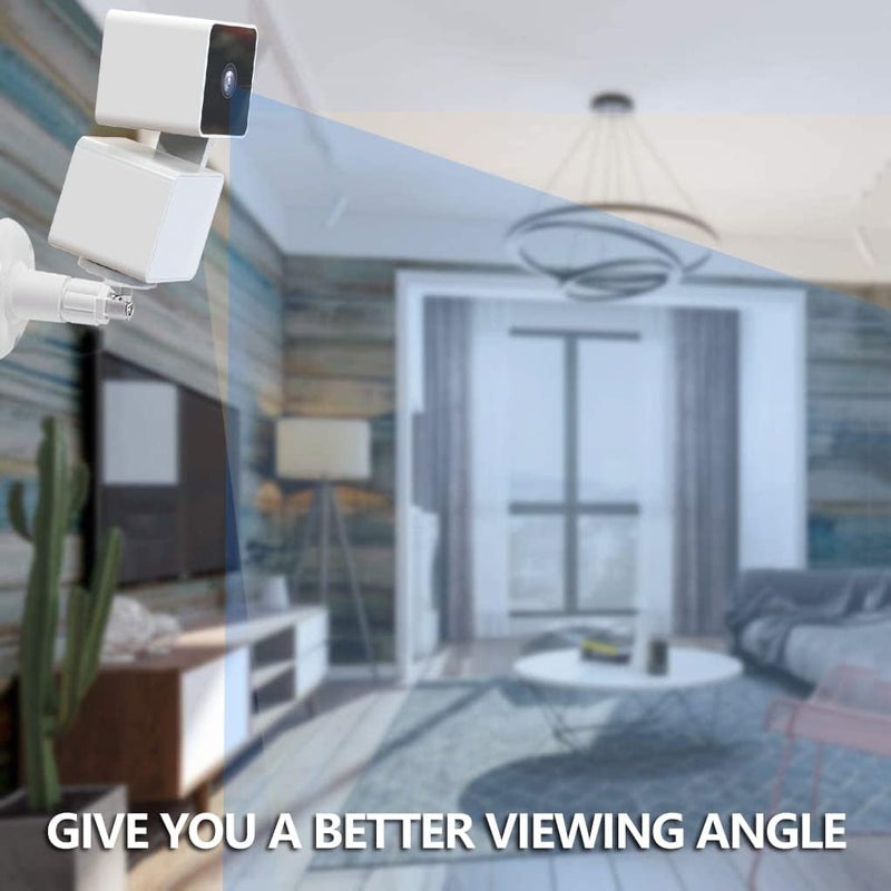 Pefecon Wall Mount for Wyze Cam Pan V3 and Wyze Cam V4 and V3, 2 Pack 360 Degree Swivel Adjustable Bracket for Wyze Camera System (Wyze Camera is Not Included) - Image 4